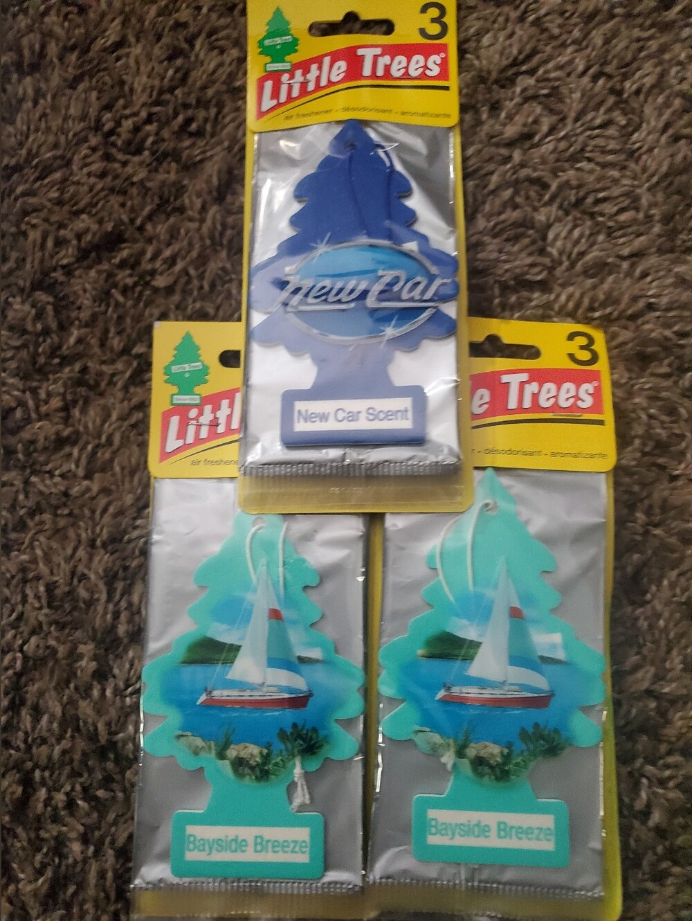 3 Pks Car Air Fresheners Little Tree